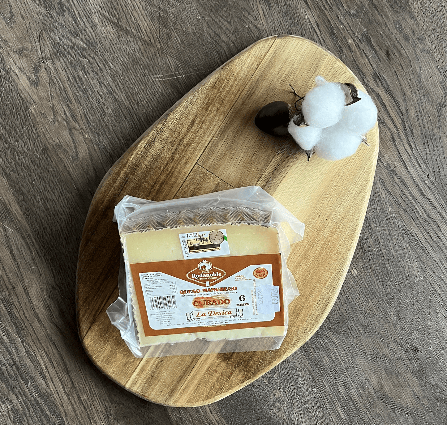 Hærdet Manchego ost DOP "La Desica" | 6 Måneder (250g) - Aroma Ibérico