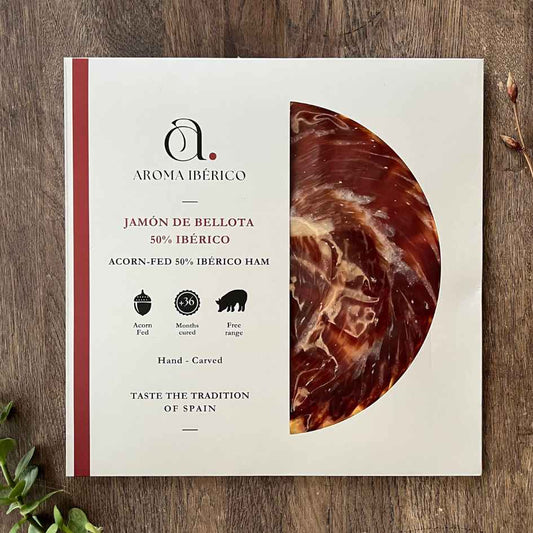 Jamón Ibérico de Bellota 50% (100g) - 50% Iberico Bellota Skinke - Aroma Ibérico