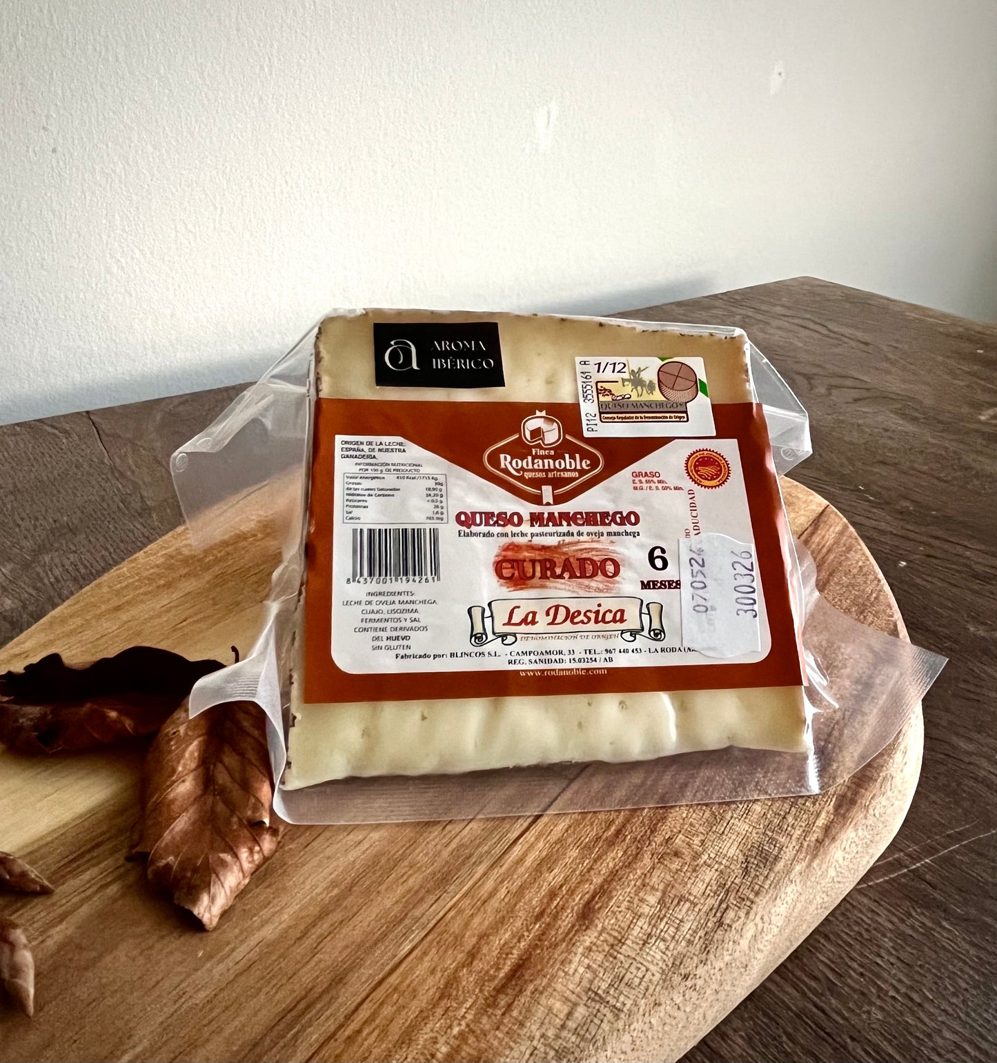 Hærdet Manchego ost DOP "La Desica" | 6 Måneder (250g)