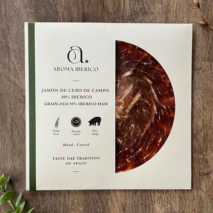 Jamón Ibérico de Cebo de Campo 50 % (100 g) – 50% Ibérico Schinken Cebo de Campo